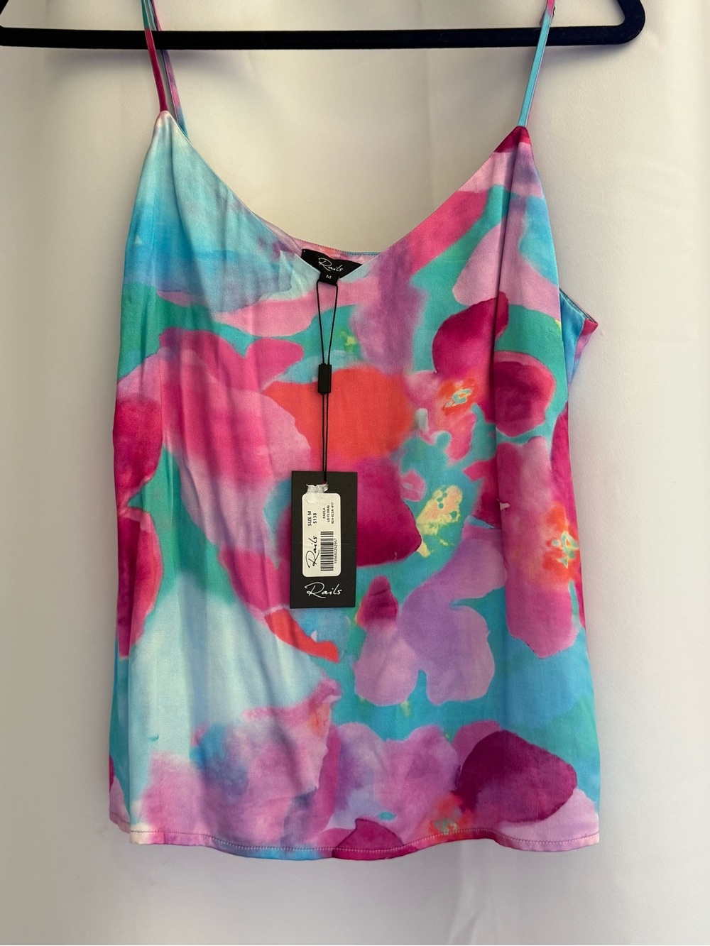 Rails Floral Watercolor Camisole in Pink, Turquoise & Coral
